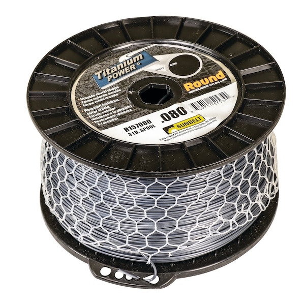 Titanium Power Trimmer Line, .080" round 8" x8" x4.5"